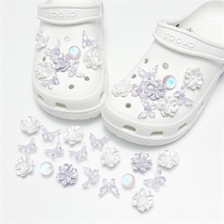 Crocs charms med blomster og sommerfugle - 18 stk